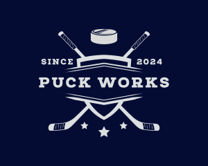 Puck - Hockey Sports Shield logo design