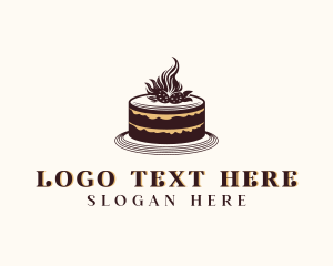 Dessert - Strawberry Cake Bakery logo design