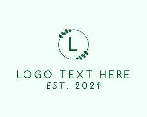 Environment - Leaves Wreath Wellness logo design
