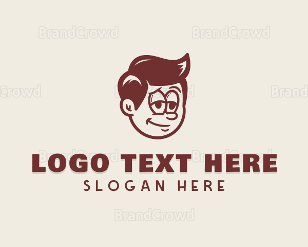 Retro Boy Character Logo