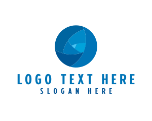Blue Globe - Camera Shutter Photography logo design