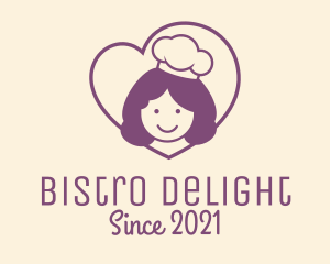 Girl Heart Cooking logo design