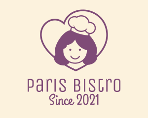 Girl Heart Cooking logo design