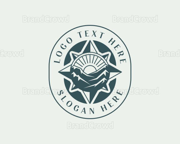 Mountain Hiking Compass Logo