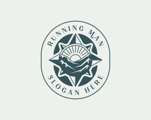 Mountain Hiking Compass Logo