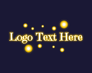 Starry Night - Magical Lights Wordmark logo design