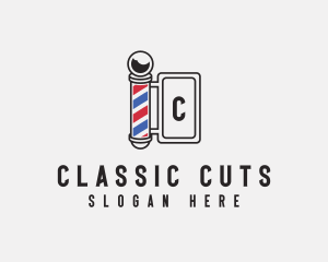 Barber Retro Signage logo design