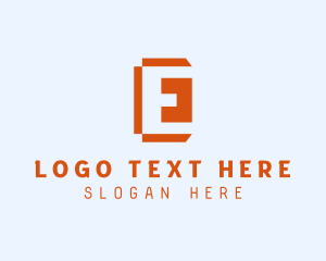 Letter E - Tech Digital Software logo design