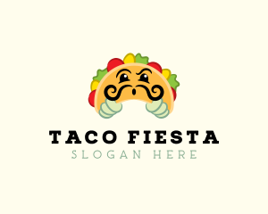 Taco - Mexican Taco Moustache logo design