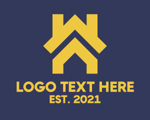 Yellow Housing Contractor  logo design
