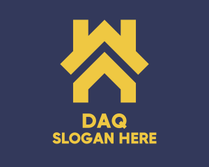 Yellow Housing Contractor  Logo