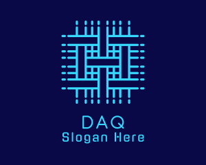Telecom - Digital Tech Sim Circuit logo design