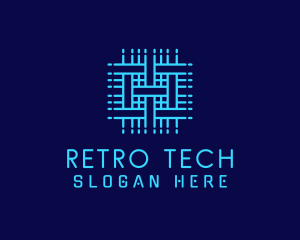 Digital Tech Sim Circuit logo design