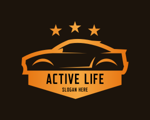 Race Car Automobile Garage  Logo