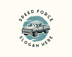 Transport Pickup Truck logo design