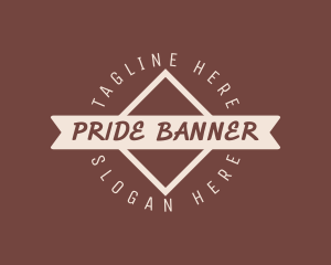 Retro Generic Diamond Banner logo design