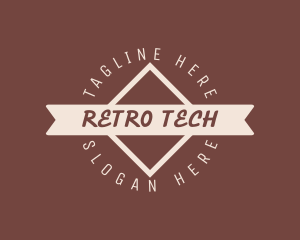 Retro Generic Diamond Banner logo design