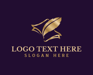 Letter - Paper Feather Quill logo design