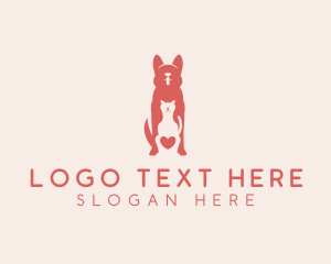 Canine - Pet Animal Grooming logo design