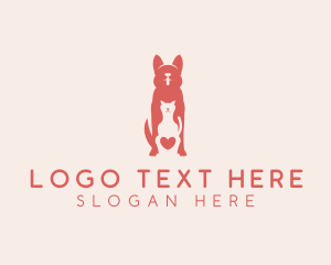 Negative Space - Pet Animal Grooming logo design