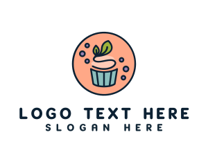 Vegetarian - Sweet Pastel Cupcake logo design