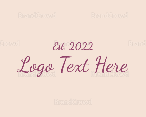 Premium Script Style Logo