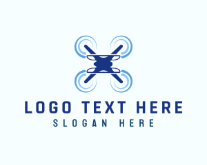 Drone Quadcopter Surveillance Logo