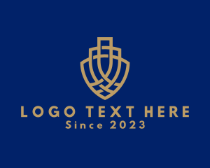 Shield - Elegant Celtic Tower Shield logo design