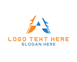 Alphabet - Airline Aviation Letter A logo design