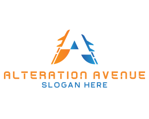 Airline Aviation Letter A logo design