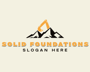 Mountain - Mountain Excavator Mining logo design