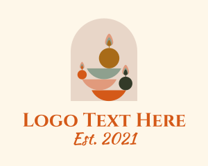 Handicraft - Boho Meditation Candle logo design