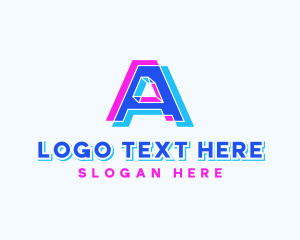 Photography - Digital Cyber Brand Letter A logo design