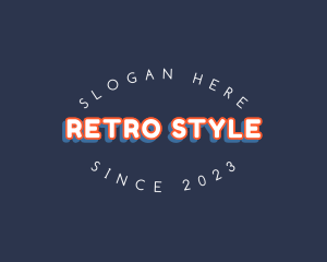 90s - Retro Apparel Wordmark logo design