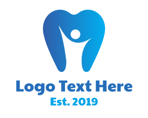Oral Care - Blue Dental Dentist Tooth logo design