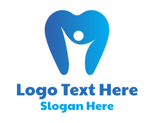 Blue Dental Dentist Tooth Logo