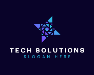 Solutions - Geometric Company Business Startup logo design