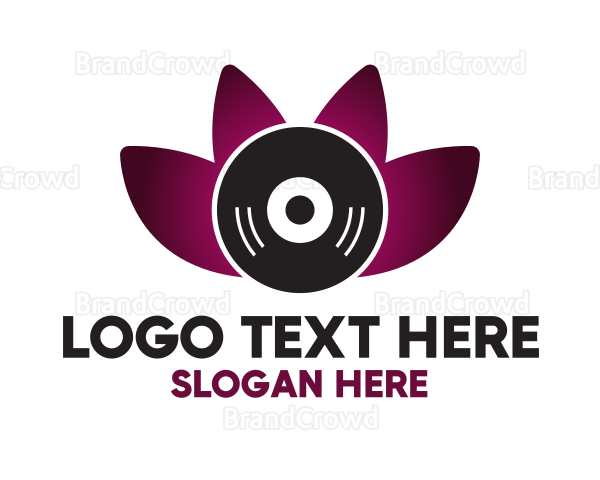 Gradient Vinyl Lotus Logo