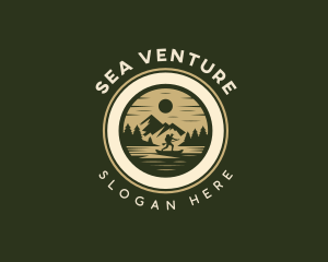 River Boating Adventure logo design