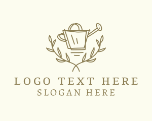 Watering Can - Vine Watering Can logo design
