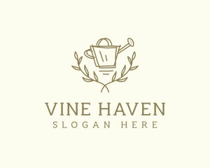  Vine Watering Can logo design