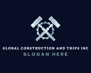 Demolition - Masonry Hammer Industrial logo design