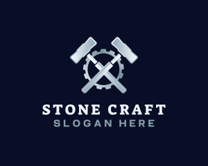 Masonry Hammer Industrial logo design