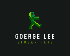 Game - Gaming Pixelated Zombie logo design