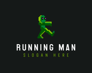 Pixel - Gaming Pixelated Zombie logo design