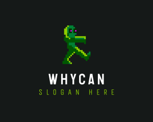 Video Game - Gaming Pixelated Zombie logo design