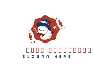 Mascot - Snowman Sweet Candy logo design