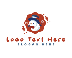 Treat - Snowman Sweet Candy logo design