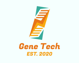 Gene - Electric Lightning Bolt logo design