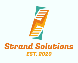 Strand - Electric Lightning Bolt logo design